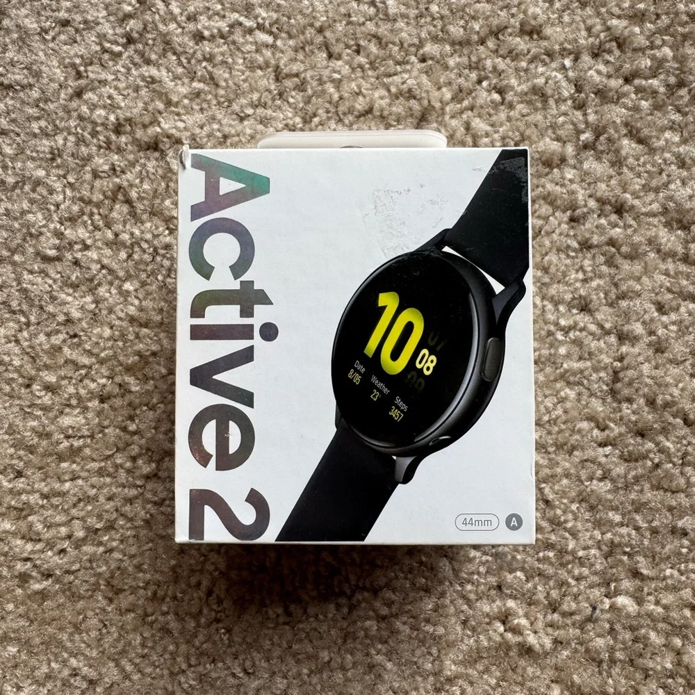 Samsung Galaxy Watch Active 2 44mm Aluminum Case with Sport Band- AQUABLACK
